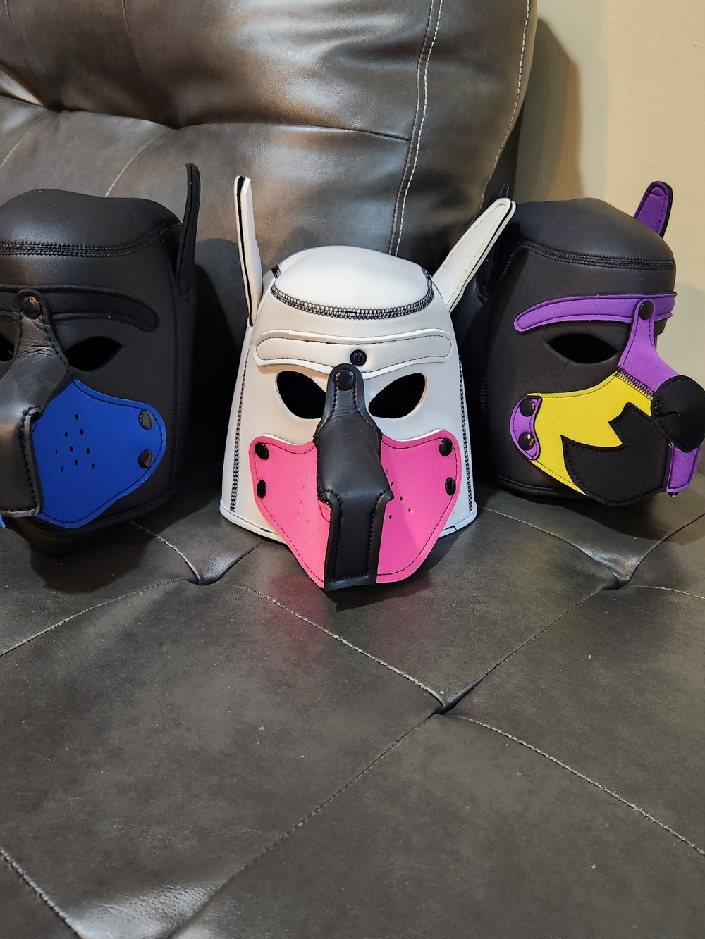 3 New Adult Neoprene Puppy Mask